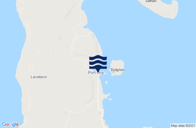 Karte der Gezeiten Port-Olry, Vanuatu