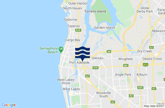 Karte der Gezeiten Port Adelaide Enfield, Australia
