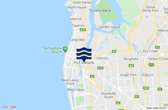 Karte der Gezeiten Port Adelaide, Australia