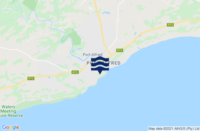 Karte der Gezeiten Port Alfred, South Africa