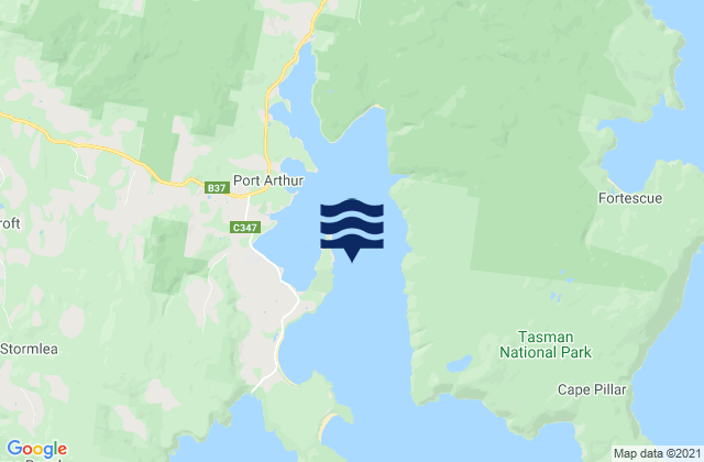 Karte der Gezeiten Port Arthur, Australia