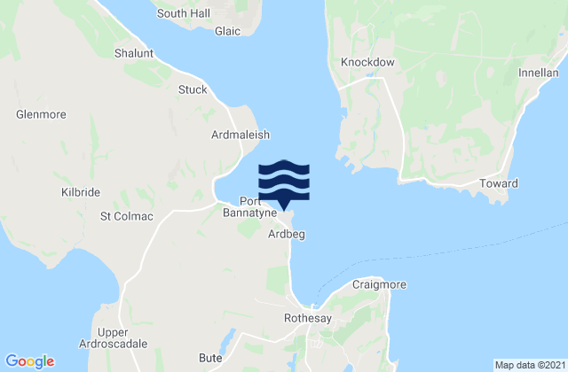 Karte der Gezeiten Port Bannatyne, United Kingdom