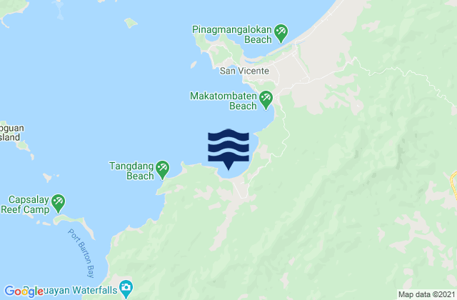 Karte der Gezeiten Port Barton, Philippines