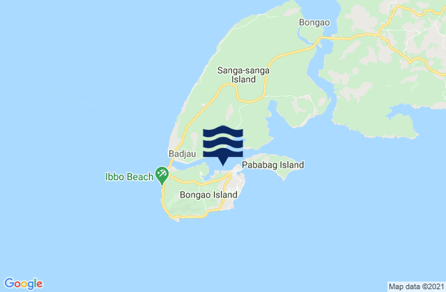 Karte der Gezeiten Port Bongao Tawitawi Island, Philippines