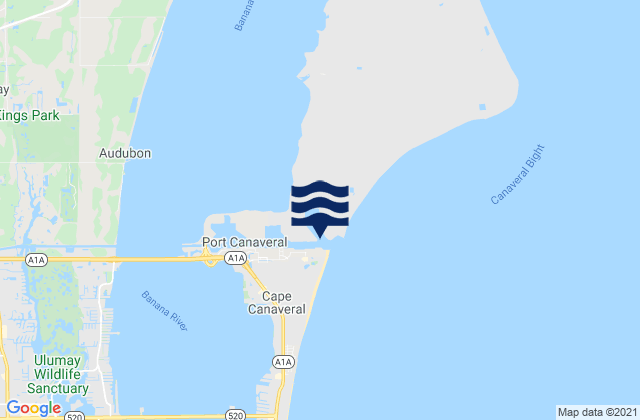 Karte der Gezeiten Port Canaveral (trident Pier), United States