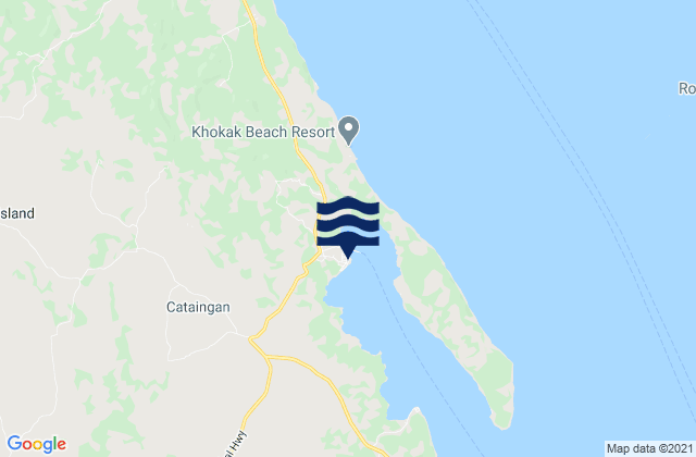 Karte der Gezeiten Port Cataingan, Philippines