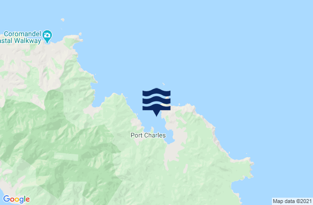 Karte der Gezeiten Port Charles, New Zealand