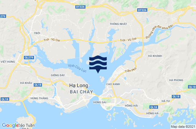 Karte der Gezeiten Port Courbet, Vietnam