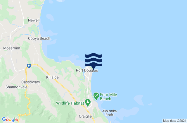 Karte der Gezeiten Port Douglas, Australia