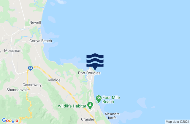 Karte der Gezeiten Port Douglas, Australia