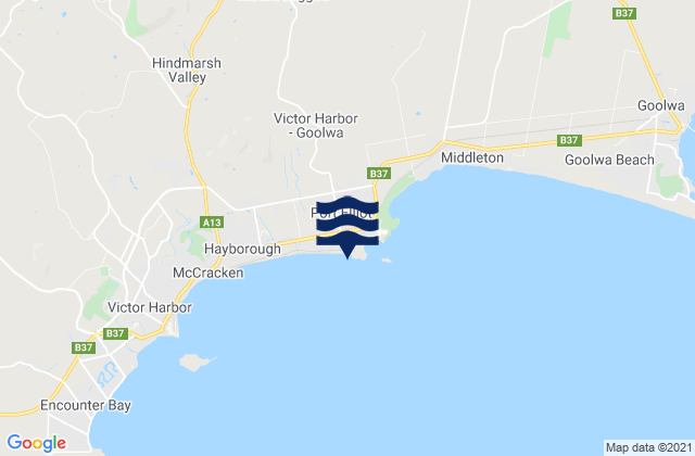 Karte der Gezeiten Port Elliot, Australia
