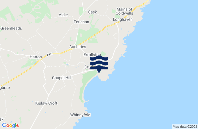 Karte der Gezeiten Port Erroll, United Kingdom