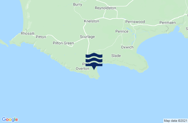 Karte der Gezeiten Port Eynon Bay, United Kingdom