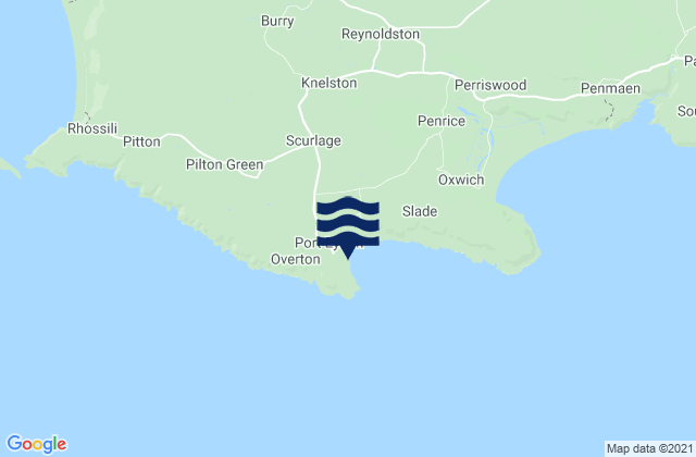 Karte der Gezeiten Port Eynon Beach, United Kingdom