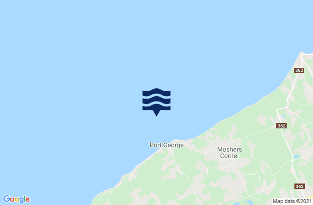 Karte der Gezeiten Port George, Canada