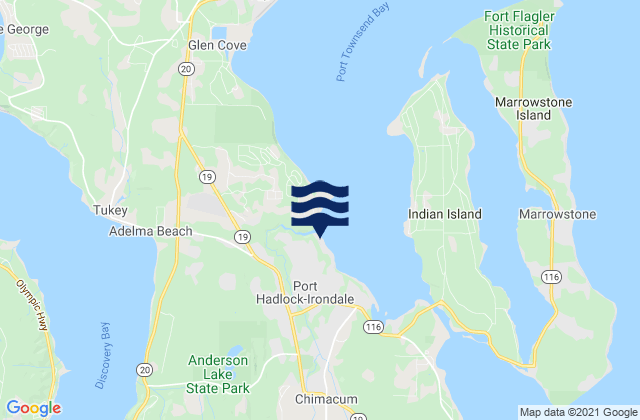 Karte der Gezeiten Port Hadlock-Irondale, United States