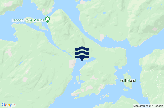 Karte der Gezeiten Port Harvey, Canada