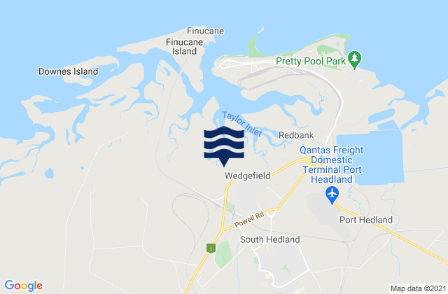 Karte der Gezeiten Port Hedland, Australia