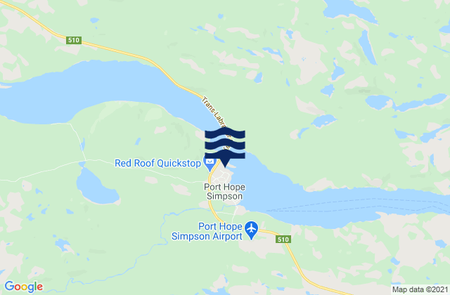 Karte der Gezeiten Port Hope Simpson, Canada