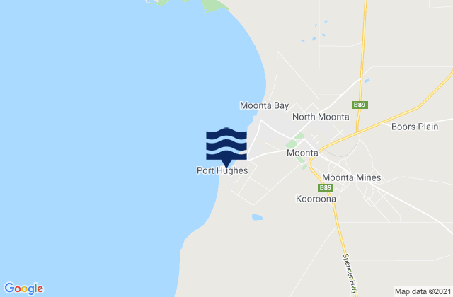 Karte der Gezeiten Port Hughes, Australia