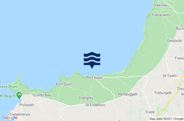 Karte der Gezeiten Port Isaac, United Kingdom