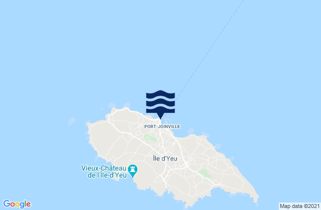 Karte der Gezeiten Port Joinville, France