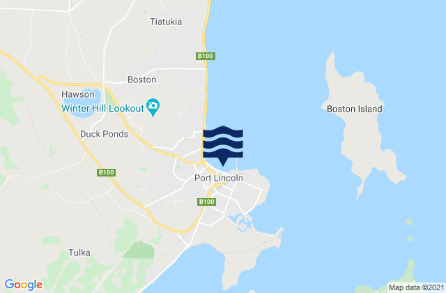Karte der Gezeiten Port Lincoln, Australia