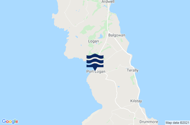 Karte der Gezeiten Port Logan, United Kingdom