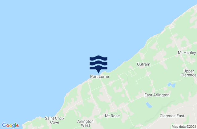 Karte der Gezeiten Port Lorne, Canada