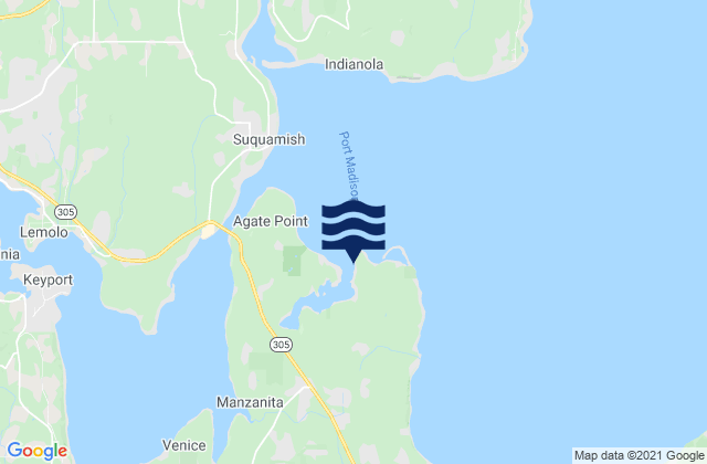 Karte der Gezeiten Port Madison (Bainbridge Island), United States