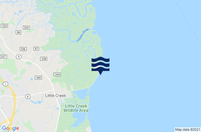 Karte der Gezeiten Port Mahon, United States