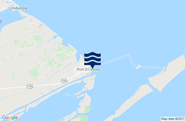 Karte der Gezeiten Port O'Conner, United States