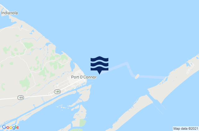 Karte der Gezeiten Port Oconnor, United States