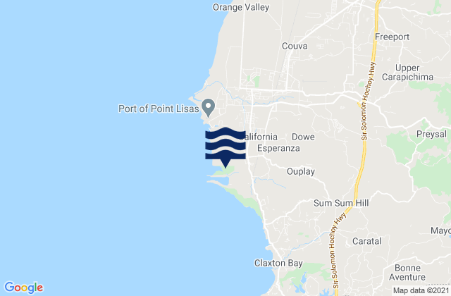 Karte der Gezeiten Port Point Lisas, Trinidad and Tobago