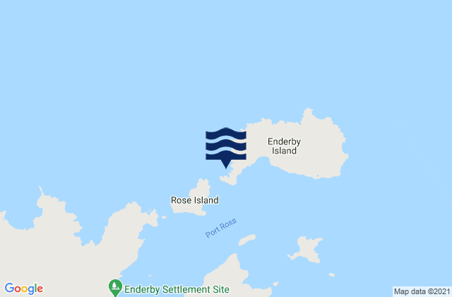 Karte der Gezeiten Port Ross, New Zealand