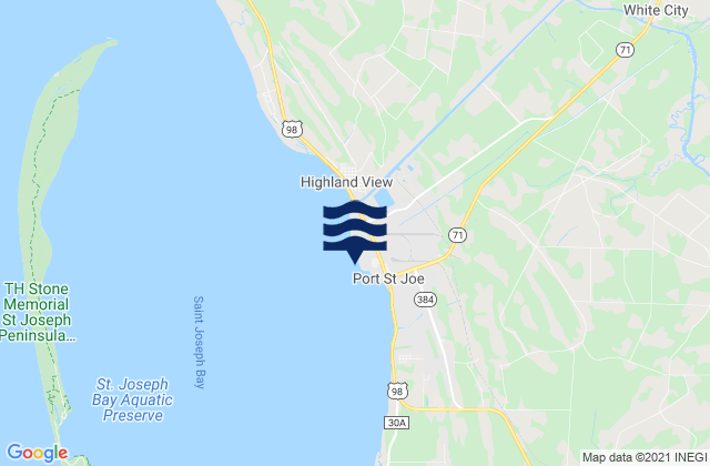 Karte der Gezeiten Port Saint Joe (St. Joseph Bay), United States