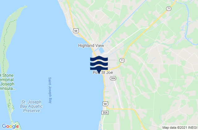 Karte der Gezeiten Port Saint Joe, United States