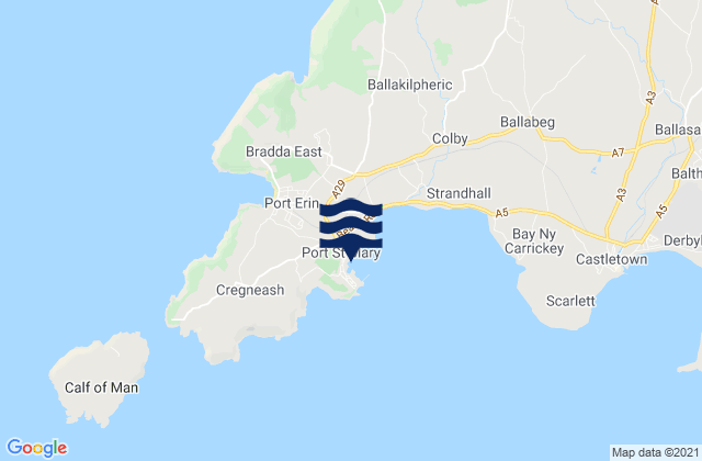 Karte der Gezeiten Port Saint Mary, Isle of Man