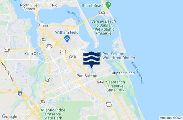 Karte der Gezeiten Port Salerno (Manatee Pocket), United States