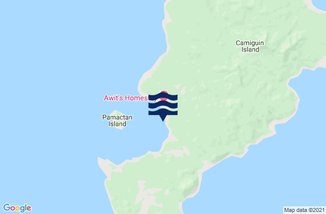 Karte der Gezeiten Port San Pio Quinto (Camiguin Island), Philippines