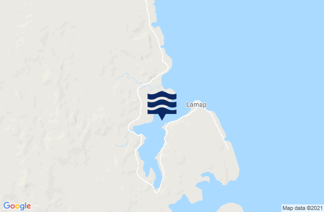 Karte der Gezeiten Port Sandwich Malekula Island, New Caledonia
