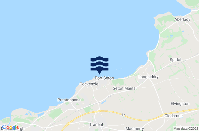 Karte der Gezeiten Port Seton Beach, United Kingdom
