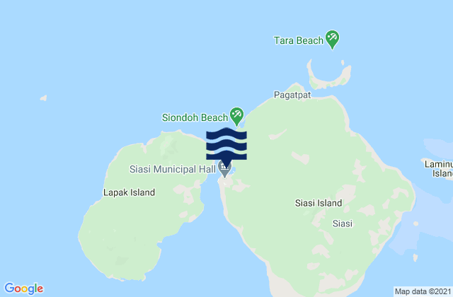 Karte der Gezeiten Port Siasi (Siasi Island), Philippines