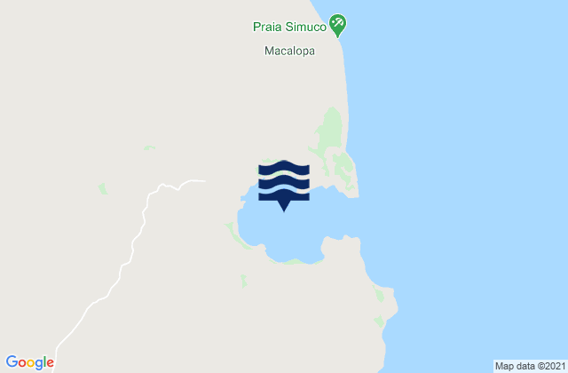 Karte der Gezeiten Port Simuco, Mozambique