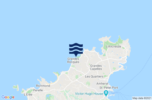Karte der Gezeiten Port Soif Bay Beach, France