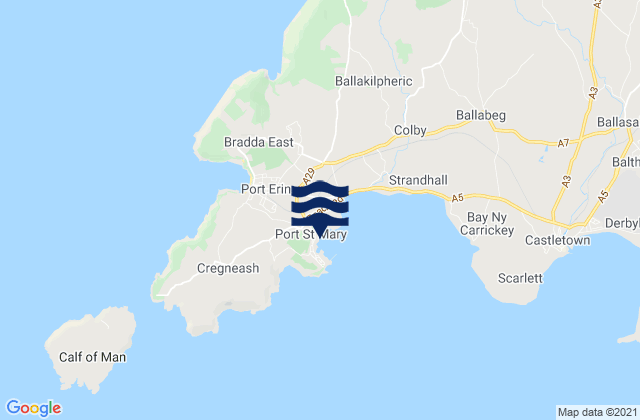 Karte der Gezeiten Port St Mary, Isle of Man