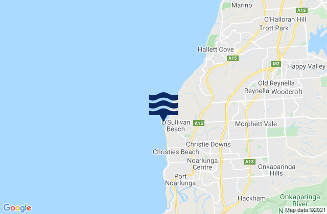 Karte der Gezeiten Port Stanvac, Australia