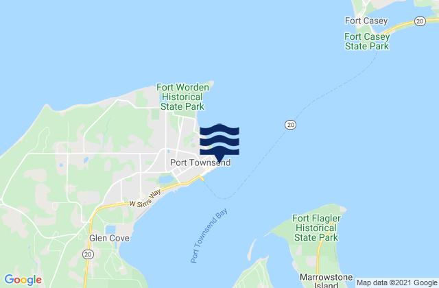 Karte der Gezeiten Port Townsend (Point Hudson), United States