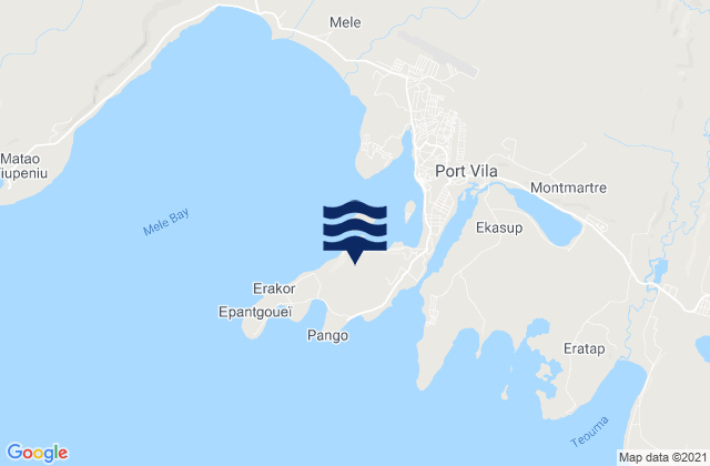 Karte der Gezeiten Port Vila, New Caledonia