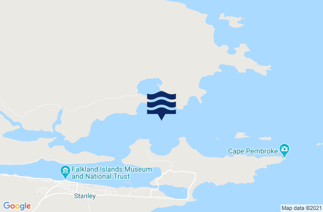 Karte der Gezeiten Port William, Falkland Islands